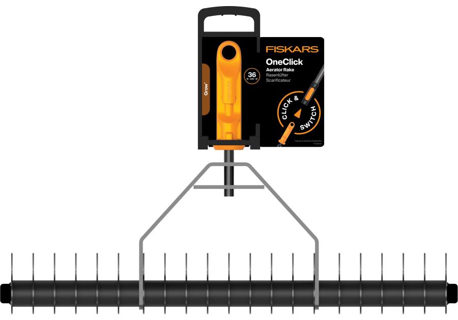 Zdjęcie: Skareator, wertykulator ręczny do trawy głowica One Click FISKARS