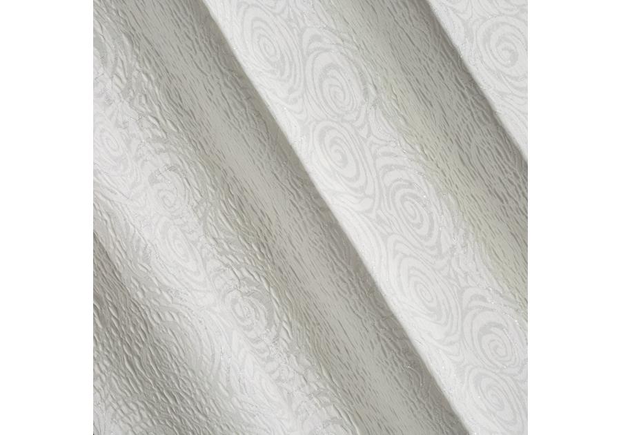 Zdjęcie: Zasłona Morgan 140x250 cm biało-srebrna na przelotkach EUROFIRANY
