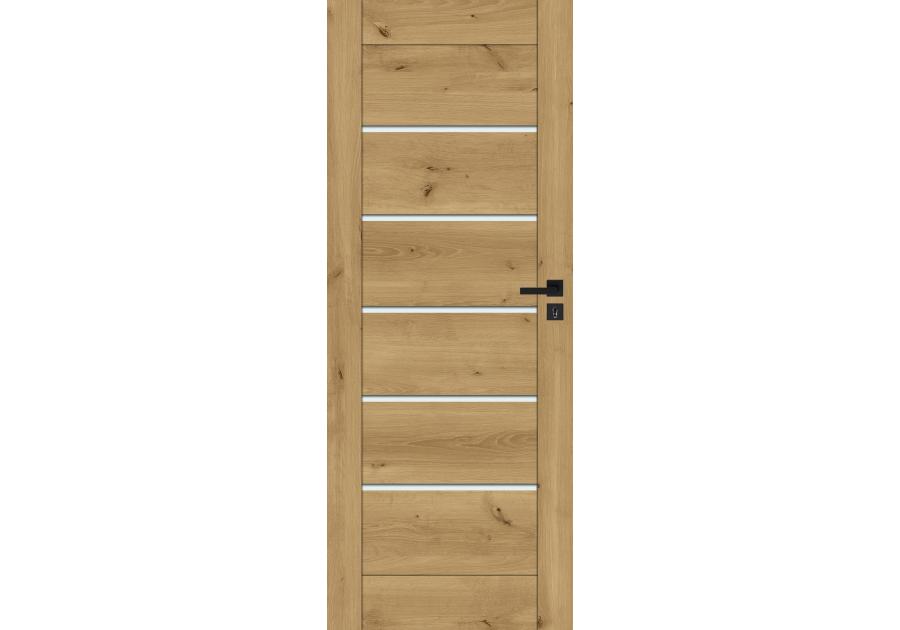 Zdjęcie: Drzwi wewnętrzne Chicago dąb górski 90 cm prawe pełne pokojowe slim WINDOOR