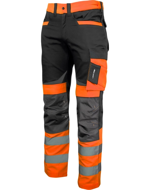 Zdjęcie: Spodnie ostrzegawcze czarno-pomarańczowe, S, CE, LAHTI PRO