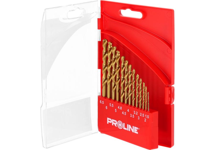 Zdjęcie: Wiertła do metal HSSTiN DIN338 szlifowane 13 szt. 1,5-6,5 mm PROLINE