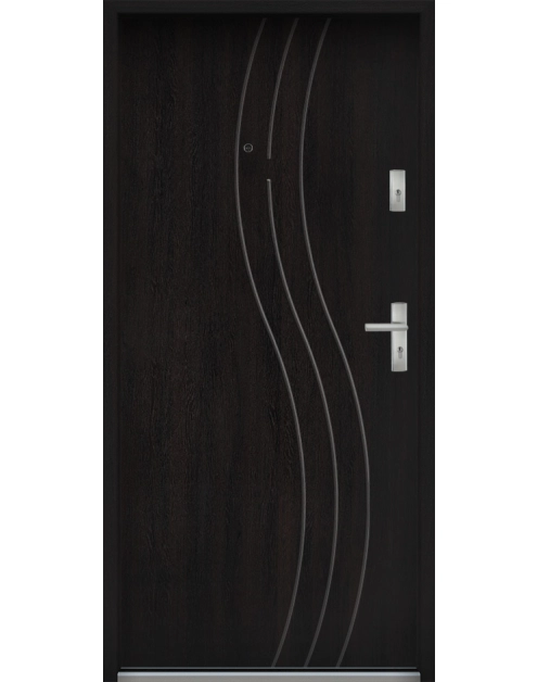 Zdjęcie: Drzwi wejściowe do mieszkań Bastion N-07 Heban 90 cm lewe OSPŁ KR CENTER