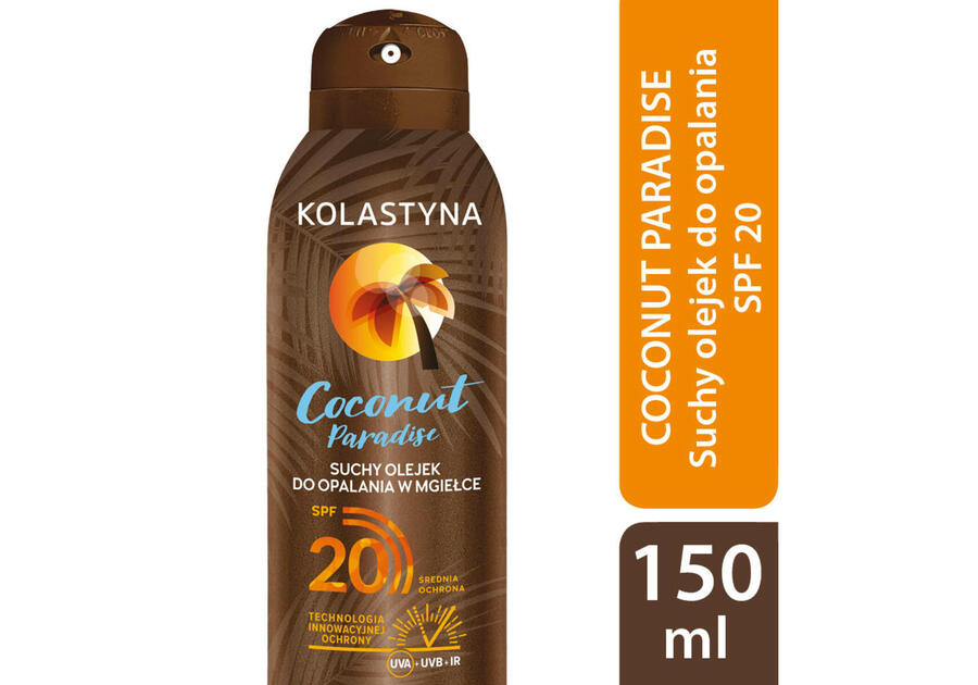 Zdjęcie: Olejek do opalania w mgiełce SPF20 Coconut Paradise 0,15 L suchy KOLASTYNA