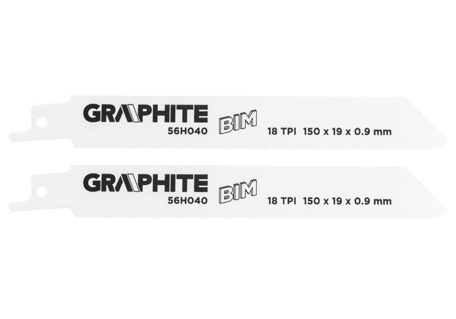 Zdjęcie: Brzeszczot do piły szablastej BIM 150x19x0,9 mm, 18 TPI GRAPHITE