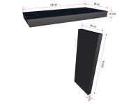 Zdjęcie: Daszek nad drzwi prostokątny 160x90x14,5 cm + ścianka prawa 14,5x90x220 cm antracyt GUTTA