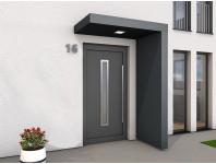 Zdjęcie: Daszek nad drzwi prostokątny 160x90x14,5 cm + ścianka prawa 14,5x90x220 cm antracyt GUTTA