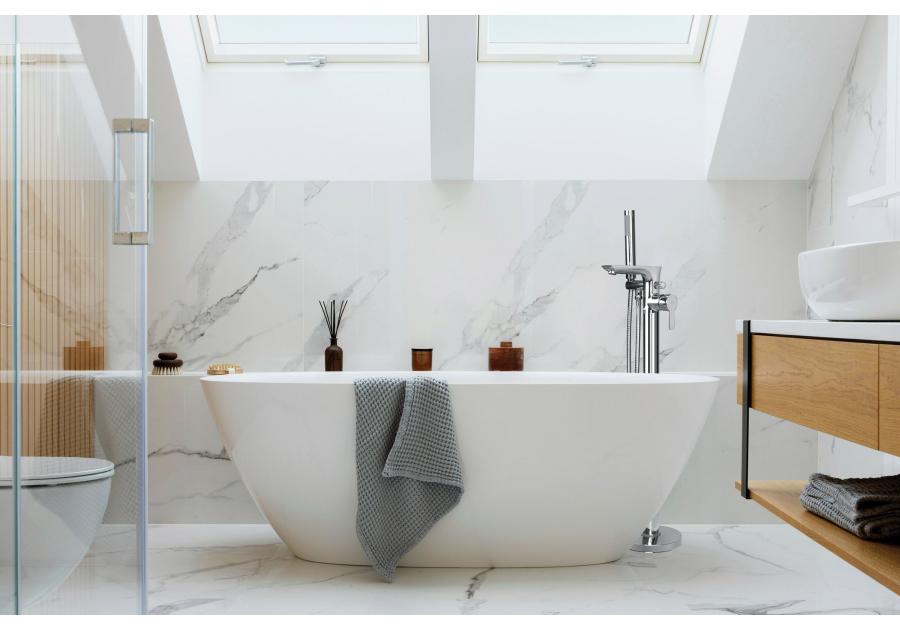 Zdjęcie: Wolnostojąca bateria wannowa Glamour chrom INVENA