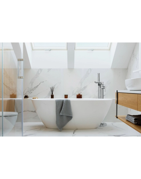 Zdjęcie: Wolnostojąca bateria wannowa Glamour chrom INVENA