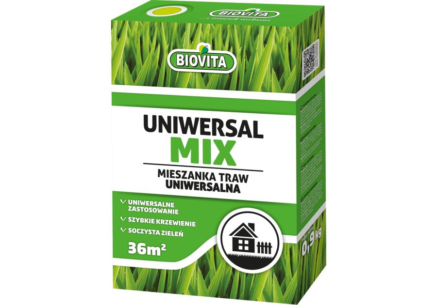 Zdjęcie: Mieszanka nasion traw uniwersalmix 0,9 kg BIOVITA