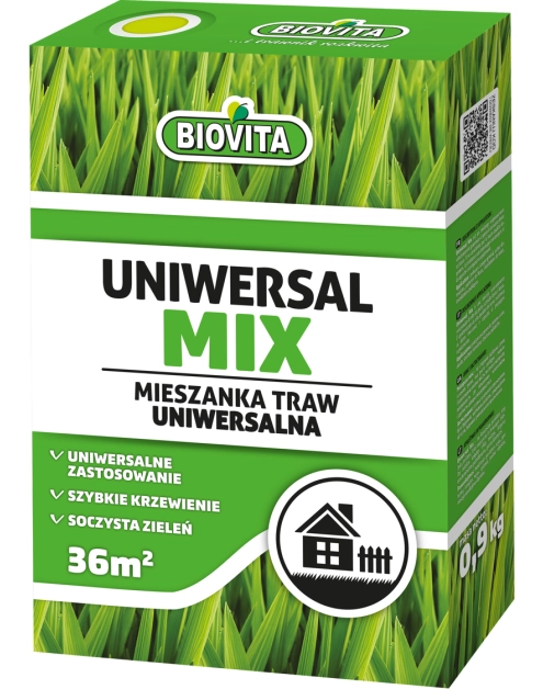 Zdjęcie: Mieszanka nasion traw uniwersalmix 0,9 kg BIOVITA