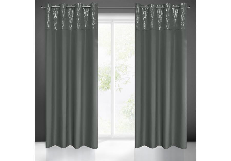 Zdjęcie: Zasłona gotowa Dafne 140 x 240 cm grafitowy EUROFIRANY