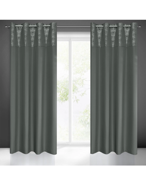 Zdjęcie: Zasłona gotowa Dafne 140 x 240 cm grafitowy EUROFIRANY