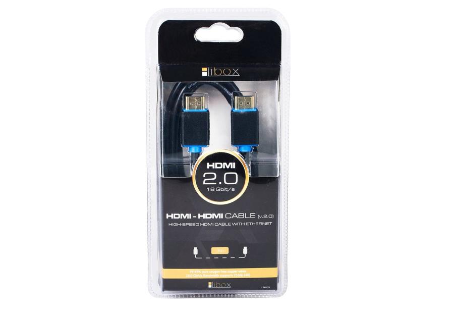 Zdjęcie: Kabel HDMI - HDMI 2.0 blister 3 m LB0136 LIBOX