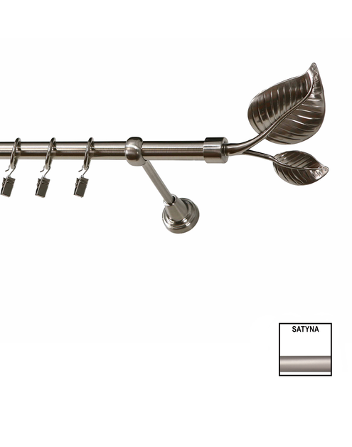 Zdjęcie: Karnisz podwójny Zeus fi 19 mm - 480 cm liść satyna KARWEL