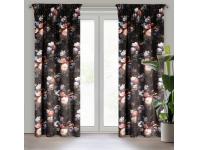 Zdjęcie: Zasłona gotowa Karen na taśmie 140 x 270 cm czarny EUROFIRANY