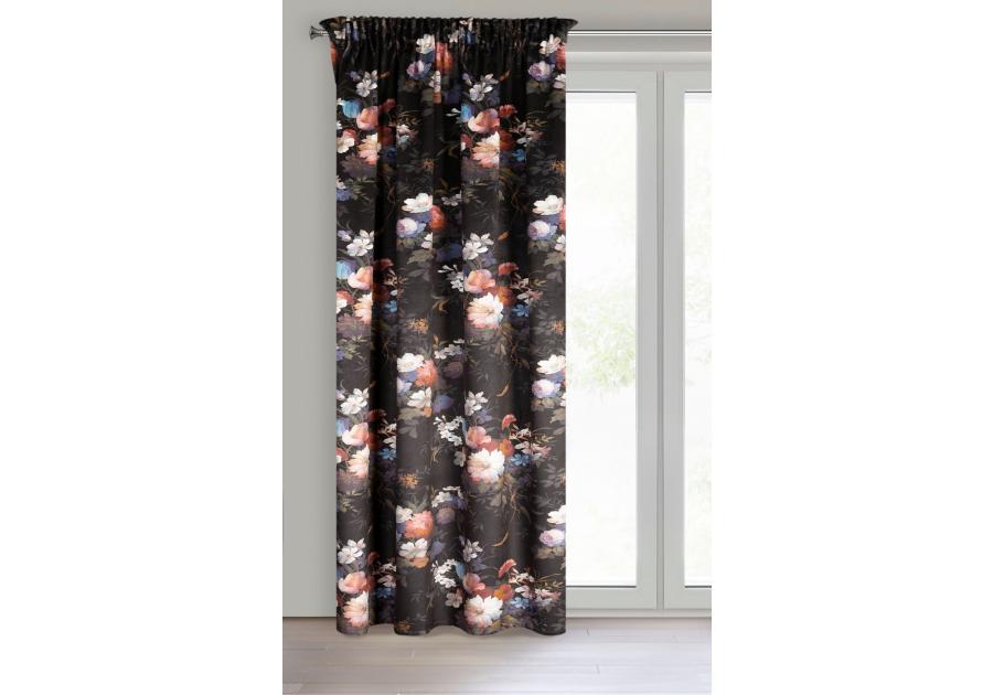 Zdjęcie: Zasłona gotowa Karen na taśmie 140 x 270 cm czarny EUROFIRANY