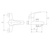 Zdjęcie: Bateria wannowa z zestawem natryskowym Perea chrom INVENA