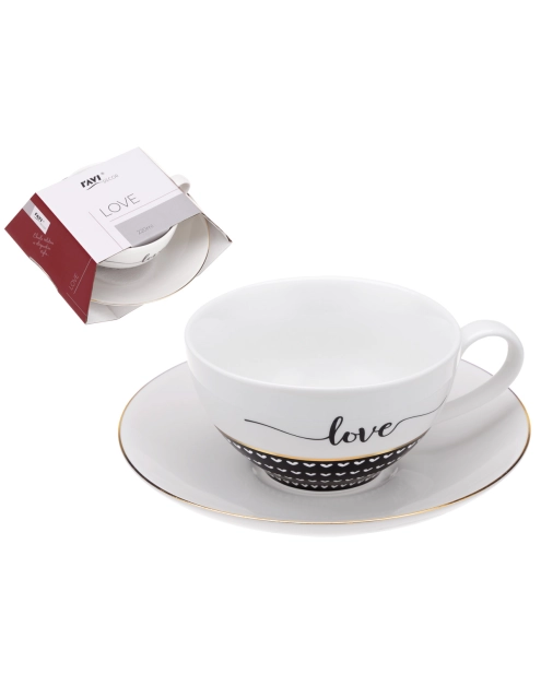 Zdjęcie: Filiżanka Love 220 ml z porcelany New Bone 91403 RAVI