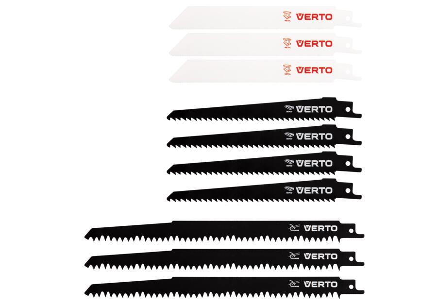 Zdjęcie: Brzeszczoty do piły szablastej HCS/BIM, zestaw 10 szt. VERTO