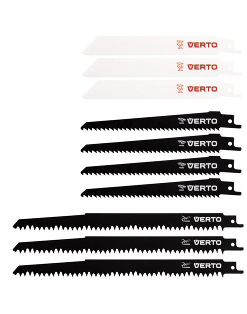 Zdjęcie: Brzeszczoty do piły szablastej HCS/BIM, zestaw 10 szt. VERTO