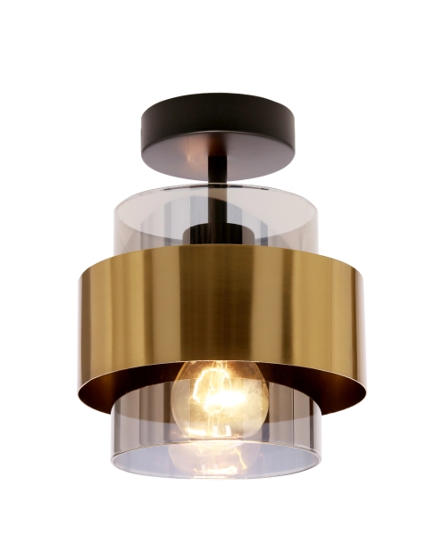 Zdjęcie: Lampa sufitowa Spiega 1-punktowa czarno-mosiężna CANDELLUX