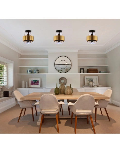 Zdjęcie: Lampa sufitowa Spiega 1-punktowa czarno-mosiężna CANDELLUX