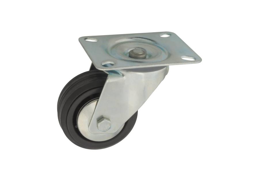 Zdjęcie: Zestaw jezdny obrotowy 80 mm, 80 kg płyta koło czarne METRO