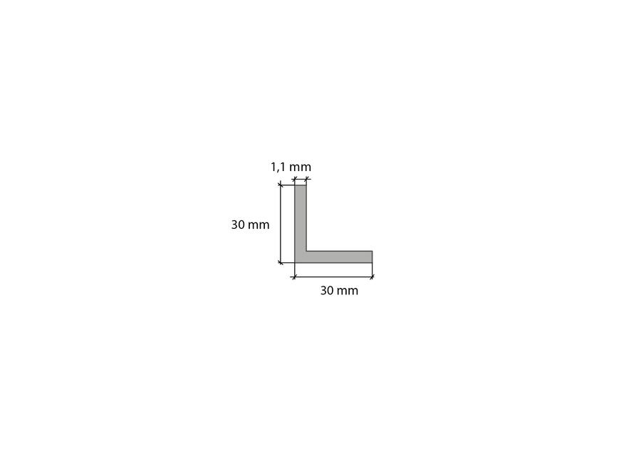 Zdjęcie: Kątownik kształtownik PVC 30x30x1,1 mm - 2,75 m orzech CEZAR