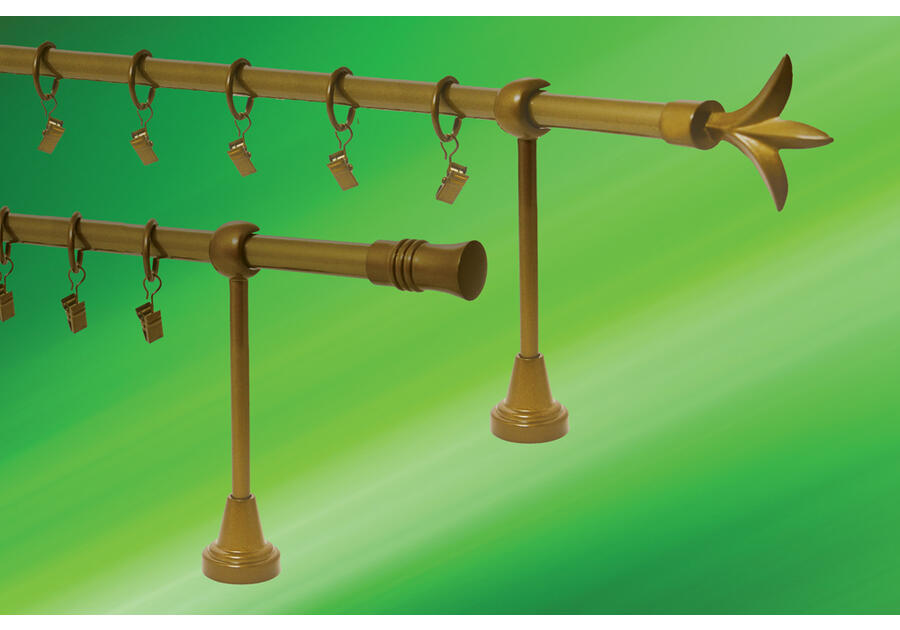 Zdjęcie: Karnisz pojedynczy Nokaut fi 16 mm - 240 cm kulka satyna KARWEL