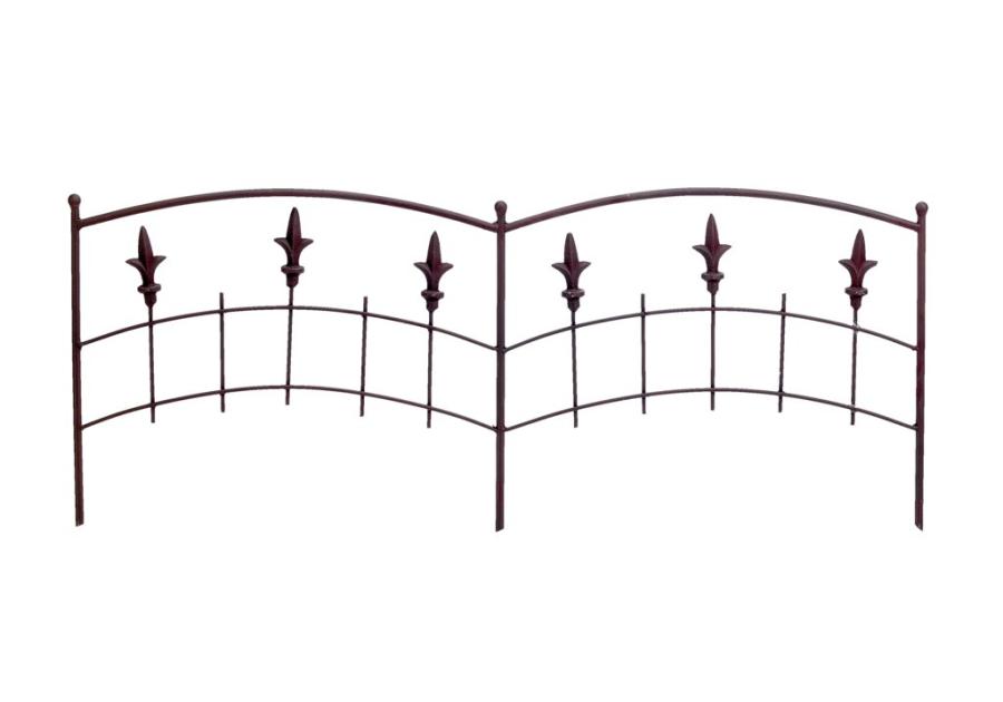 Zdjęcie: Płotek ogrodowy metalowy Bordura Royal 0,4x1 m, brązowy NORTENE