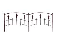 Zdjęcie: Płotek ogrodowy metalowy Bordura Royal 0,4x1 m, brązowy NORTENE