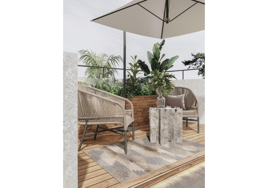 Zdjęcie: Dywan Kemet 120x170 cm romby szaro-beżowy MULTI-DECOR