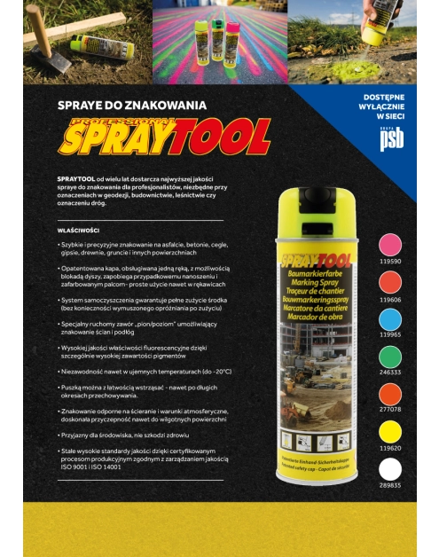 Zdjęcie: Spray do znakowania niebieski neon 0,5 L SPRAYTOOL