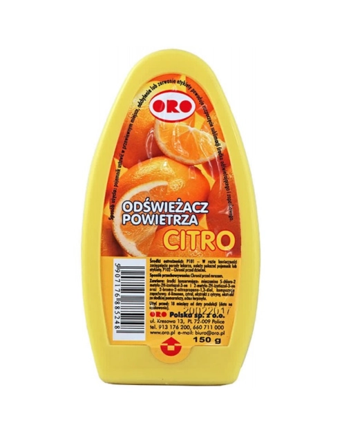 Zdjęcie: Odświeżacz powietrza w żelu, cytrynowy, łódka ORO