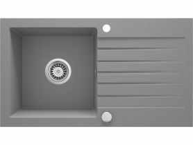 Zlewozmywak Zorba szary metalik granit 1K Z/O 760x440X160, 3,5", space saver DEANTE