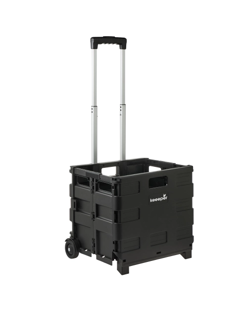 Zdjęcie: Wózek składany na zakupy Olli 45 L 25 kg black KEEEPER