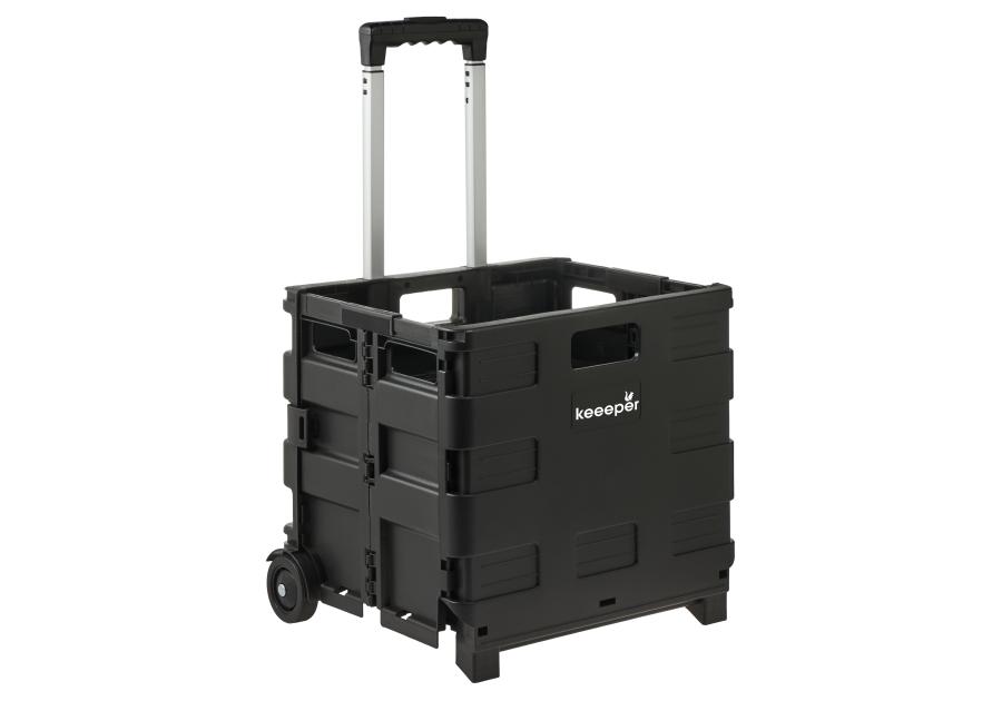 Zdjęcie: Wózek składany na zakupy Olli 45 L 25 kg black KEEEPER