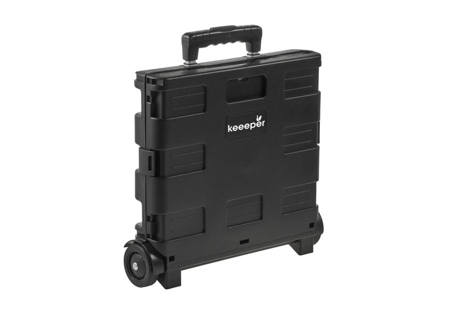 Zdjęcie: Wózek składany na zakupy Olli 45 L 25 kg black KEEEPER