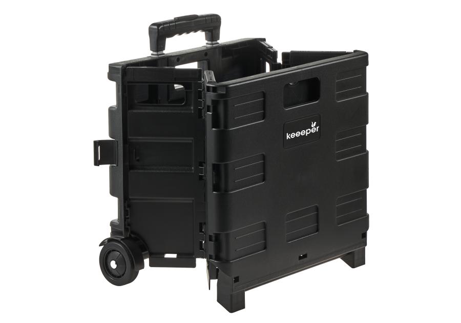 Zdjęcie: Wózek składany na zakupy Olli 45 L 25 kg black KEEEPER