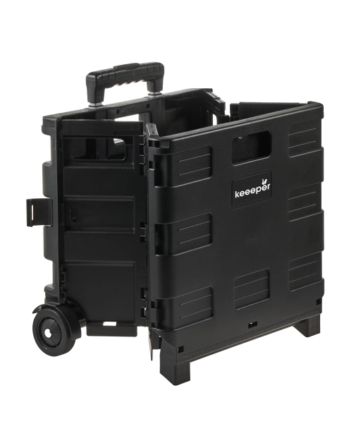 Zdjęcie: Wózek składany na zakupy Olli 45 L 25 kg black KEEEPER