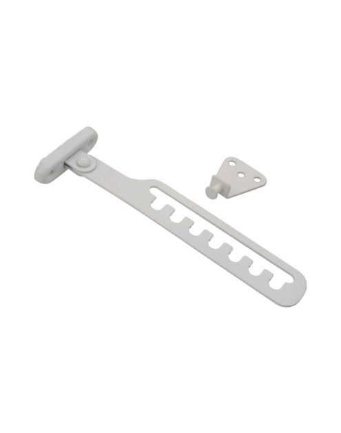 Zdjęcie: Ogranicznik okienny grzebieniowy lakier biały METRO