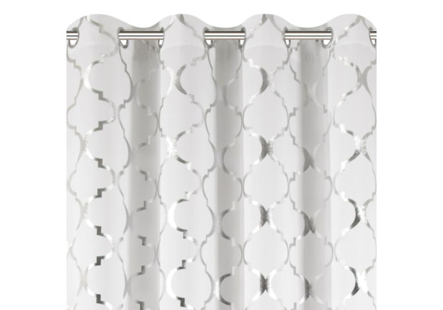 Zdjęcie: Zasłona Greta 140x250 cm biała na przelotkach EUROFIRANY