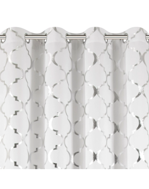 Zdjęcie: Zasłona Greta 140x250 cm biała na przelotkach EUROFIRANY