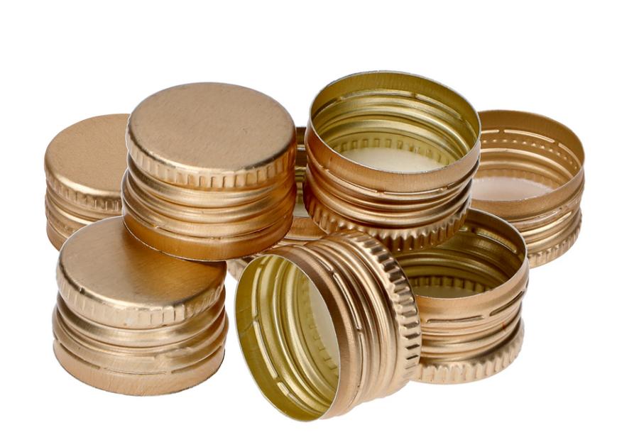 Zdjęcie: Zakrętka do butelek fi28/18 złota - 8 szt. BROWIN