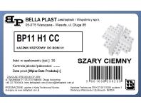 Zdjęcie: Profil krzyżowy PVC BP11 H1 CC szary ciemny, łącznik do listwy do boniowania BELLA PLAST