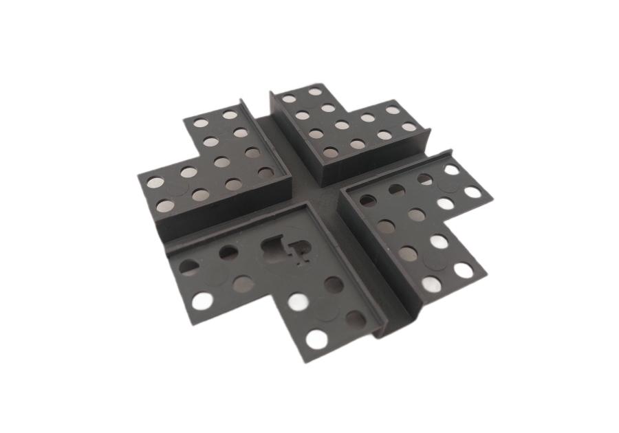 Zdjęcie: Profil krzyżowy PVC BP11 H1 CC szary ciemny, łącznik do listwy do boniowania BELLA PLAST