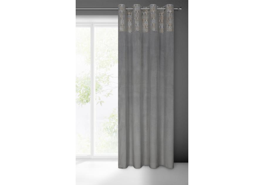 Zdjęcie: Zasłona gotowa Liza 140x250 cm stalowy EUROFIRANY