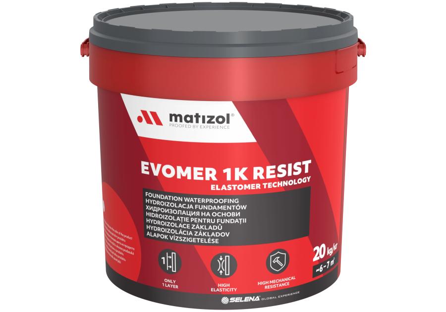 Zdjęcie: Hydroizolacja fundamentów Evomer 1K Resist 20 kg MATIZOL