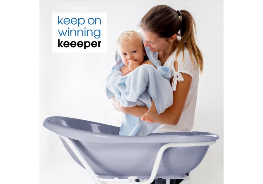 Zdjęcie: Wanienka 84 cm z korkiem Maria stars szary KEEEPER