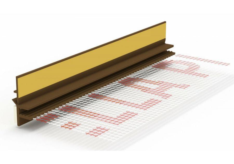 Zdjęcie: Listwa PVC BP13 Midi L250 9/3 złoty dąb, z siatką i z uszczelką BELLA PLAST